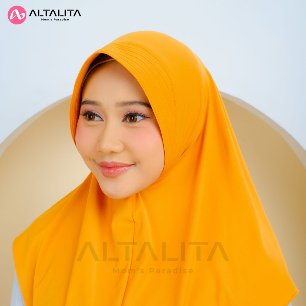 Altalita - Kerudung Bergo Hamidah Penguin Size M Jilbab Instan Qaila Jersey Premium Hijab Sport Menutup Dada Cocok Untuk Sekolah Olahraga Volly Futsal Senam dan Sehari-Hari