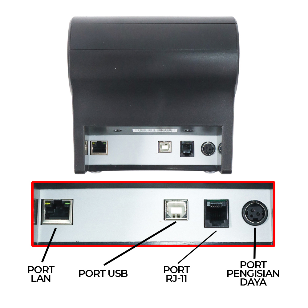GOOJPRT Printer Bluetooth Thermal Printer POS WiFi, USB, Network 80 mm - JP80H-UEWB - Black
