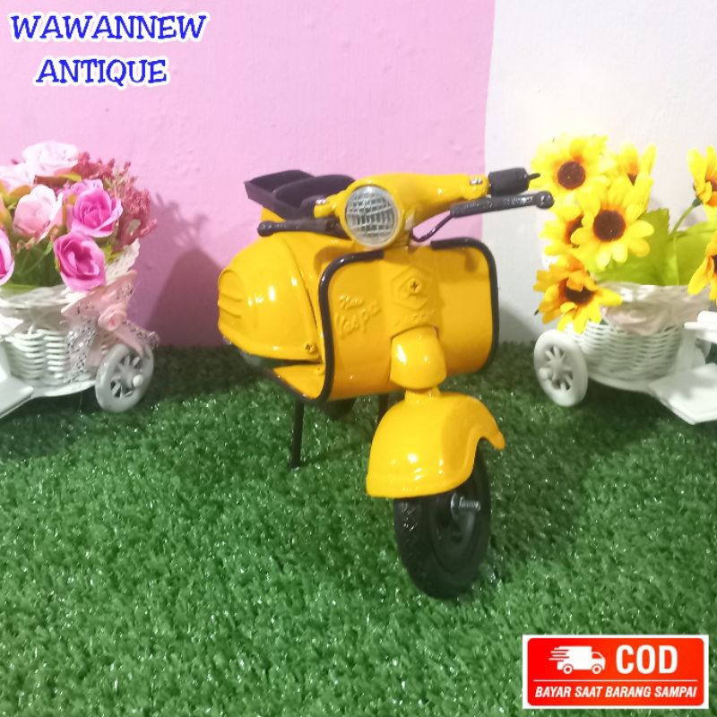 COD Diecast Miniatur Vespa Murah Cocok Untuk Buat Koleksi dan Kado