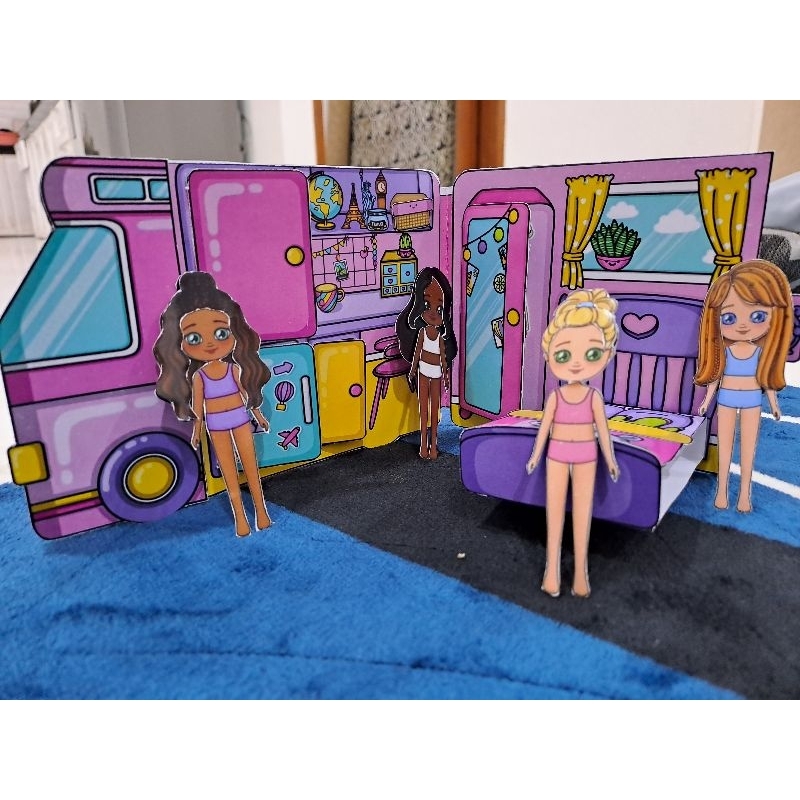 QUITE BOOK PAPER CAMPER DIY paper book dolls mainan edukasi anak 3-9 tahun