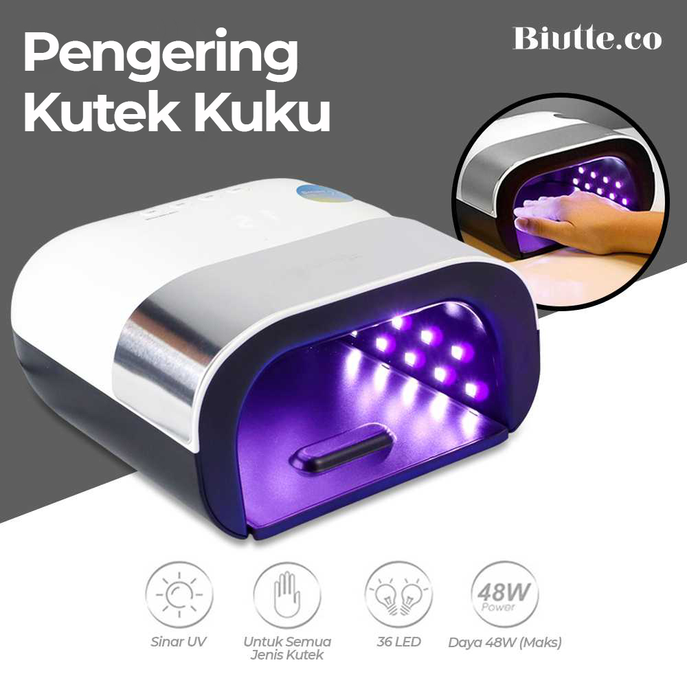 Pengering Kutek Gel Double Speed High Qualty UV LED Pengering kutek kuku Gel SUN3 Nail Dryer 48W with Time Memory sensor and Double-Speed Curing Pengering Kutek Kuku Smart Nail Lamp LED Light Gel Manicure - Sun3