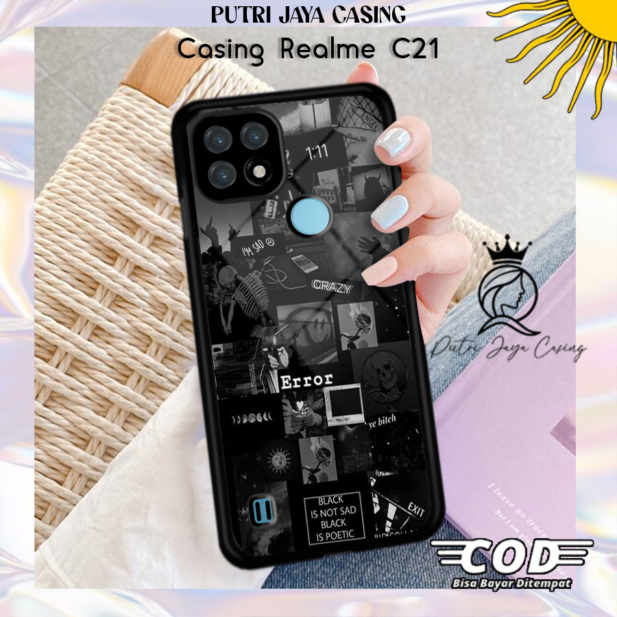Case Hp Realme C21 Casing Realme C21 Motif AESTHEBLACK Casing Terbaru Case Karakter Lucu Casing Lucu