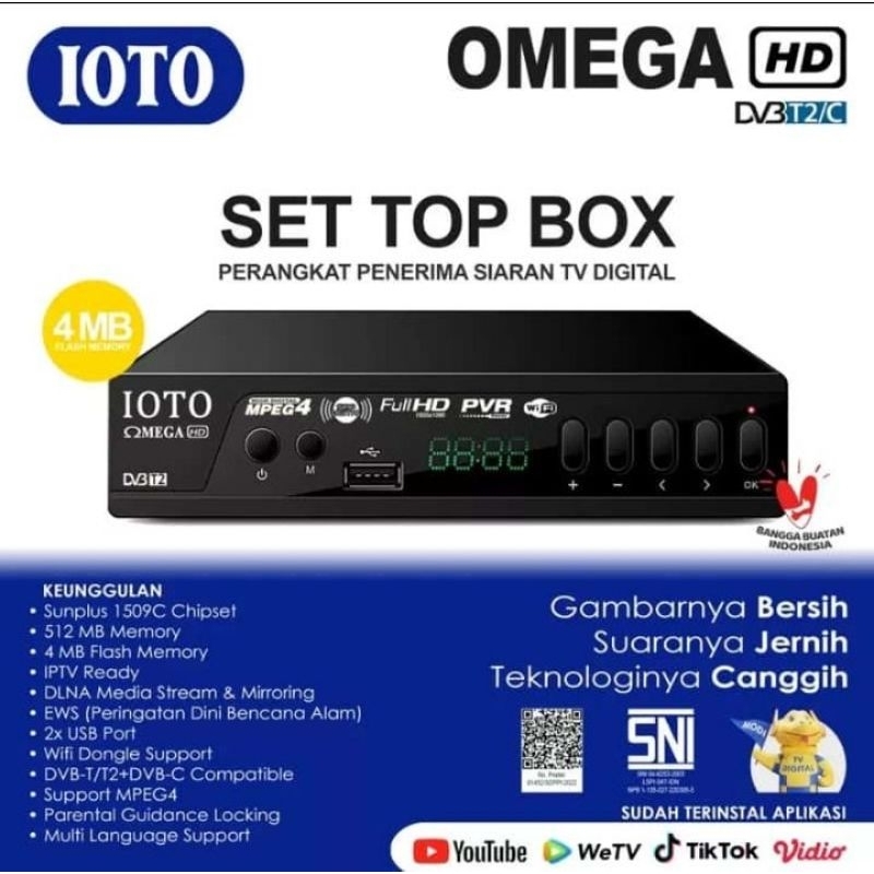 Set Top Box IOTO Omega SNI