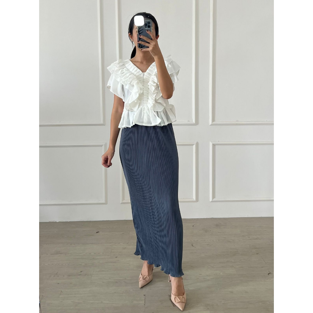 (19) MBL Rok Plisket Lidi Wavy / Span Wavy / Pleated Skirt Dewasa