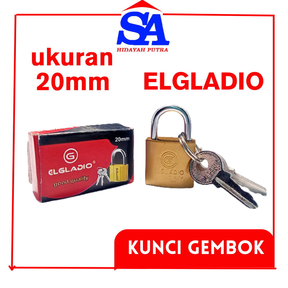 KUNCI GEMBOK ELGLADIO 20MM KUNCI RANTAI KUNCI GEMBOK KECIL KUNCI LACI KECIL