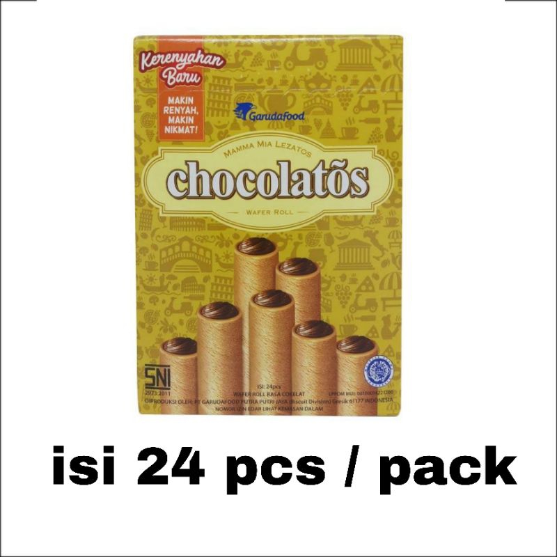 

Chocolatos Wafer Stick 8gr [ 1 pack isi 24 ]