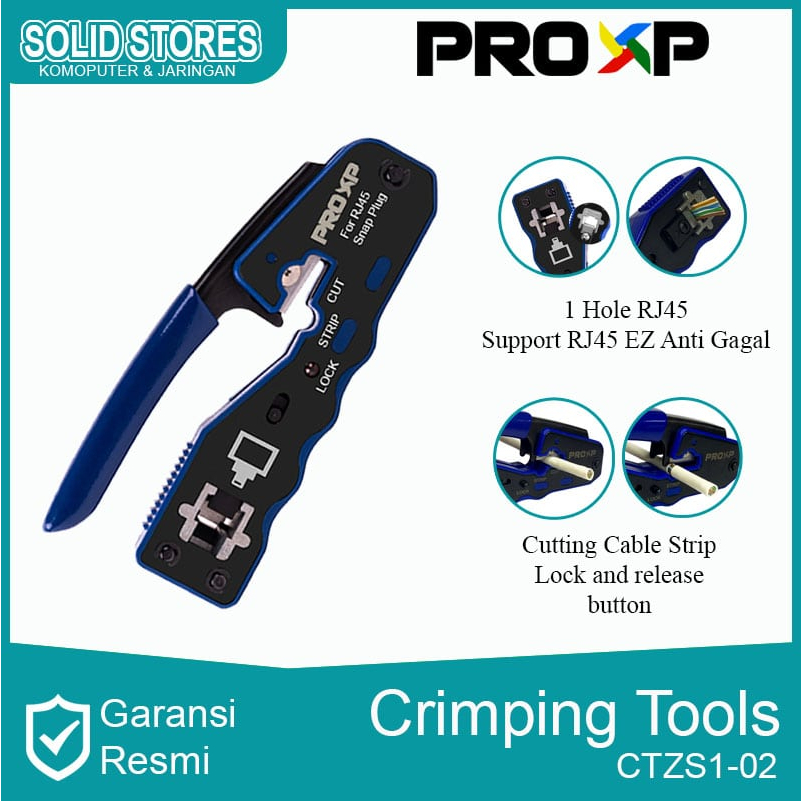 PROXP Crimping Tool EZ-CTZS1-02 RJ45(Cat 5 & Cat 6) - Mini SIze