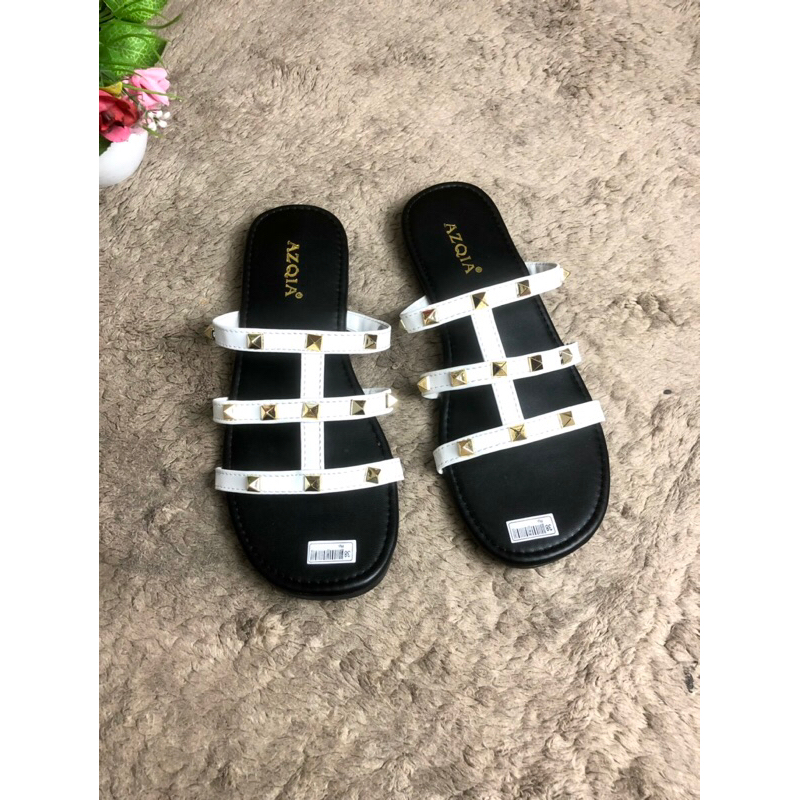 sandal flat selop wanita stoded  piramit sandal tali