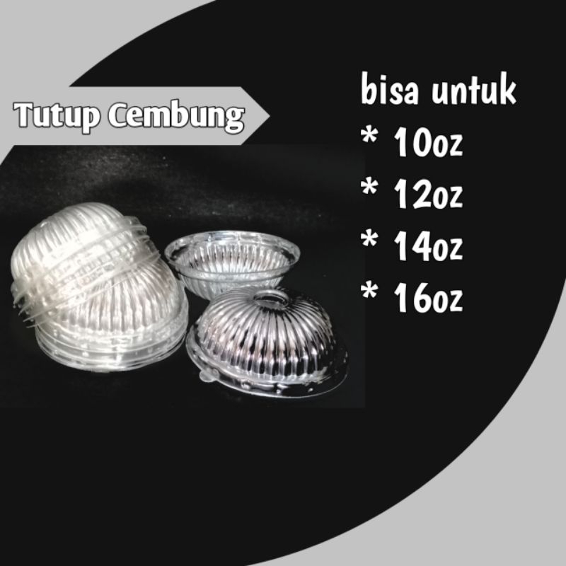 tutup cup gelas plastik cembung untuk 10oz 12oz 14oz 16oz
