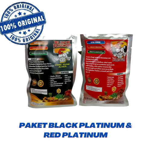 PAKET BLACK PLATINUM 12 BUTIR + RED PLATINUM 20 BUTIR - Jamu Ayam