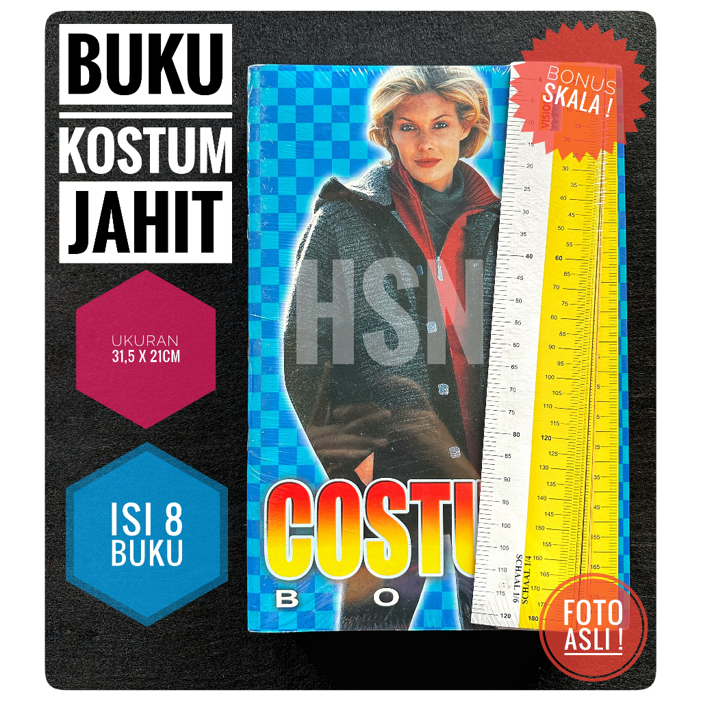 

buku kostum / buku costume menjahit 1 pack isi 8