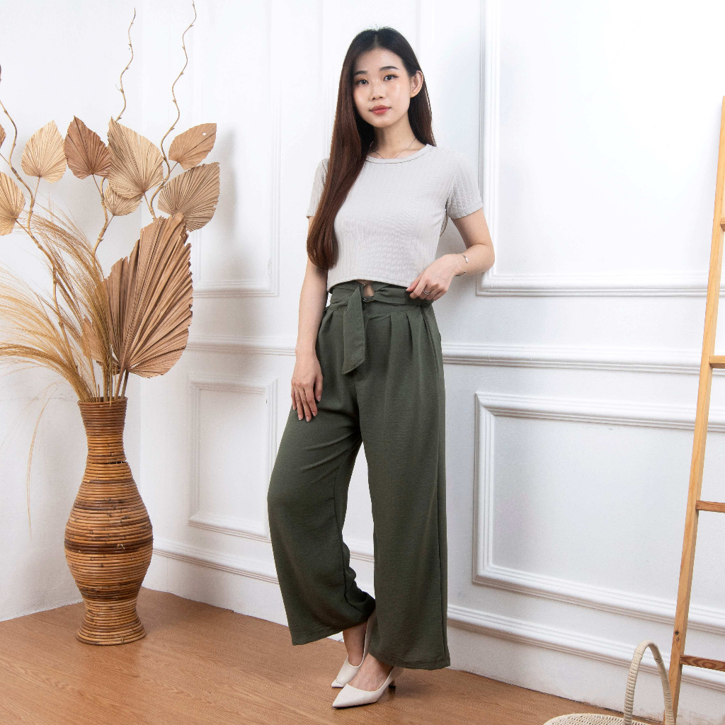 VS - Celana Kulot Highwaist Ravi Pants Wanita Celana Cullote Panjang