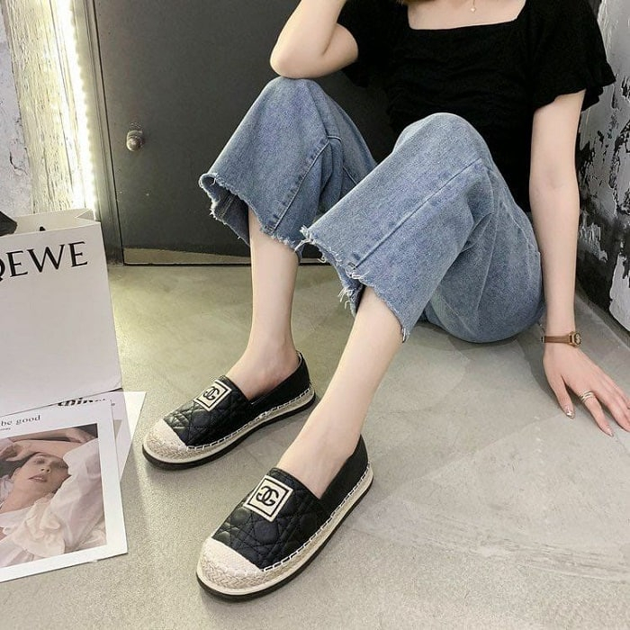 AGI0277 Flat Shoes Wanita Fashion Import Espadrilles Loafers Slip On Ready Jakarta Bisa COD (With Box)