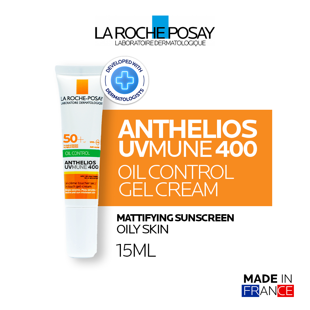 La Roche Posay Anthelios UVMune 400 Gel-Cream SPF50+ PA++++ 15ml - Sunscreen Kulit Jerawat/ Berminya