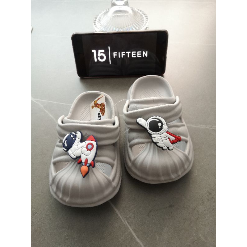 NEW！! Size 18-35 Sandal Sendal Anak Laki Laki Usia 0-12Tahun Jibbitz Astro Bahan Eva Karet 6139-1