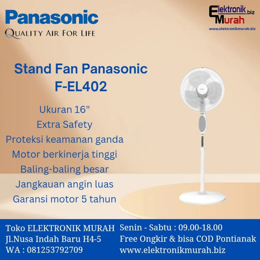 Panasonic Stand Fan F el-402 Kipas Lantai F EL 402 16 Inch