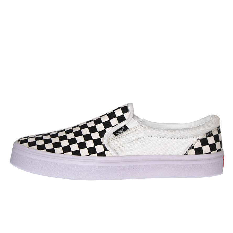 Sepatu Vans Pria Slip On Catur checkerboard Black White Tanpa Tali Murah