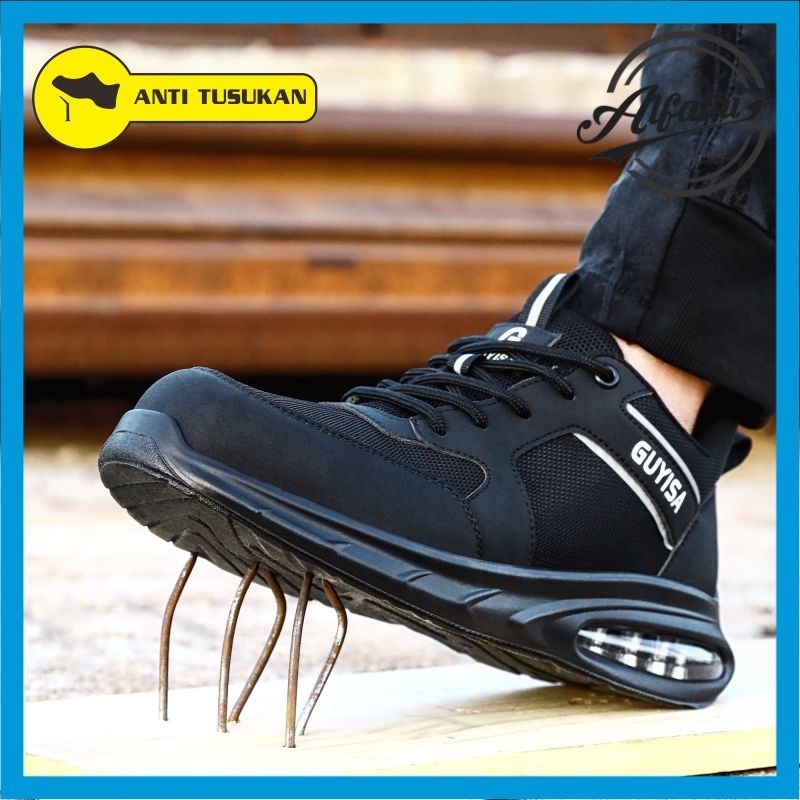 AlFathi Sepatu Safety Sneakers Sport Guyisa Black