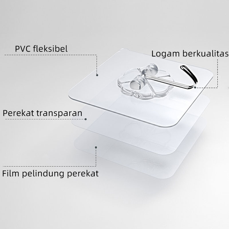 Gantungan Hook Tempel Hook Aksesoris Kamar Mandi Dapur Kait Tempel Serbaguna