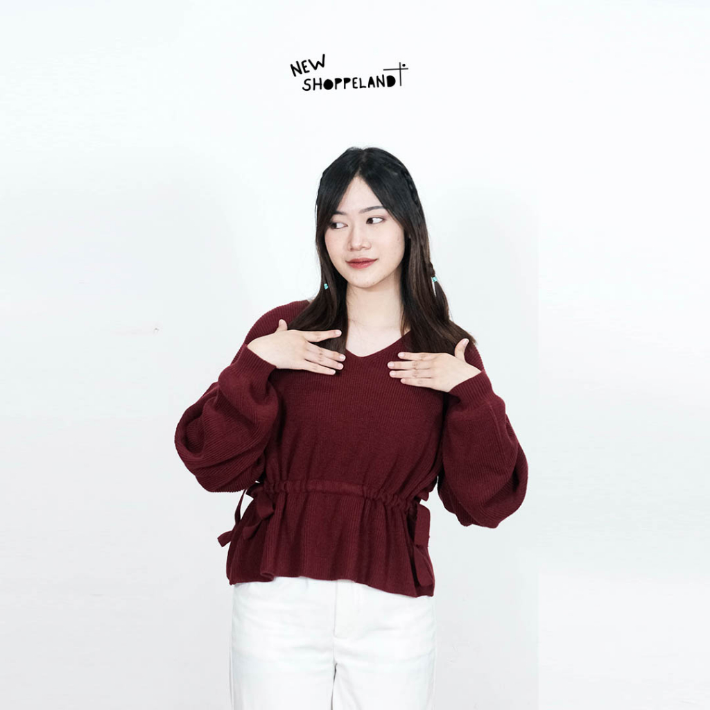 NEWSHOPPELAND - Ruby Knit Blouse Premium