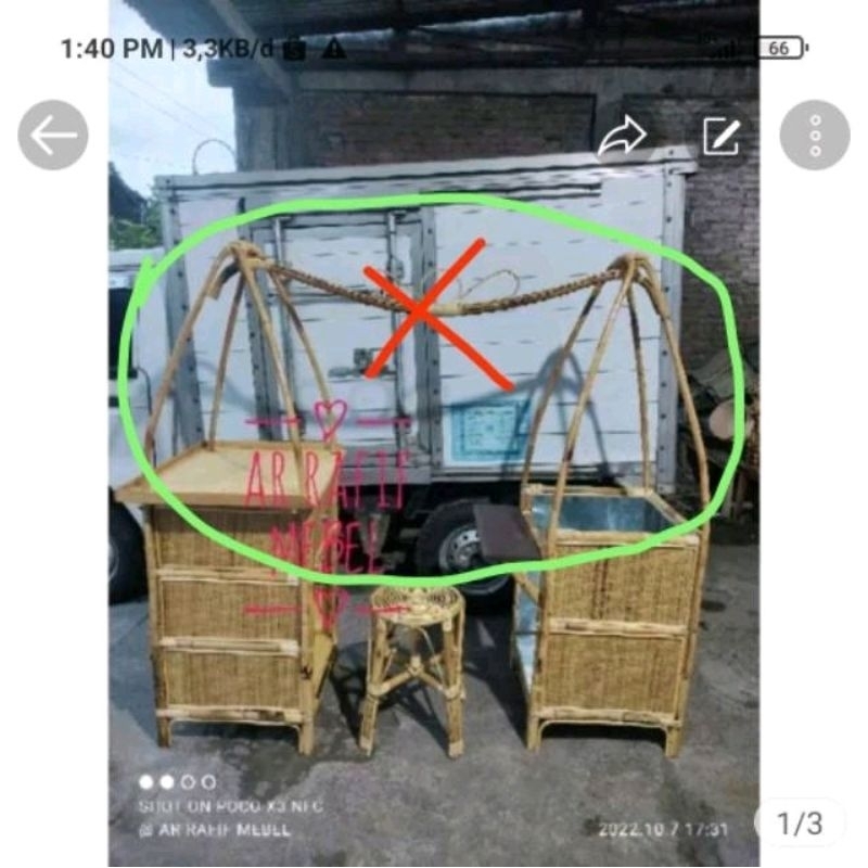 gagang pikulan angkring rotan