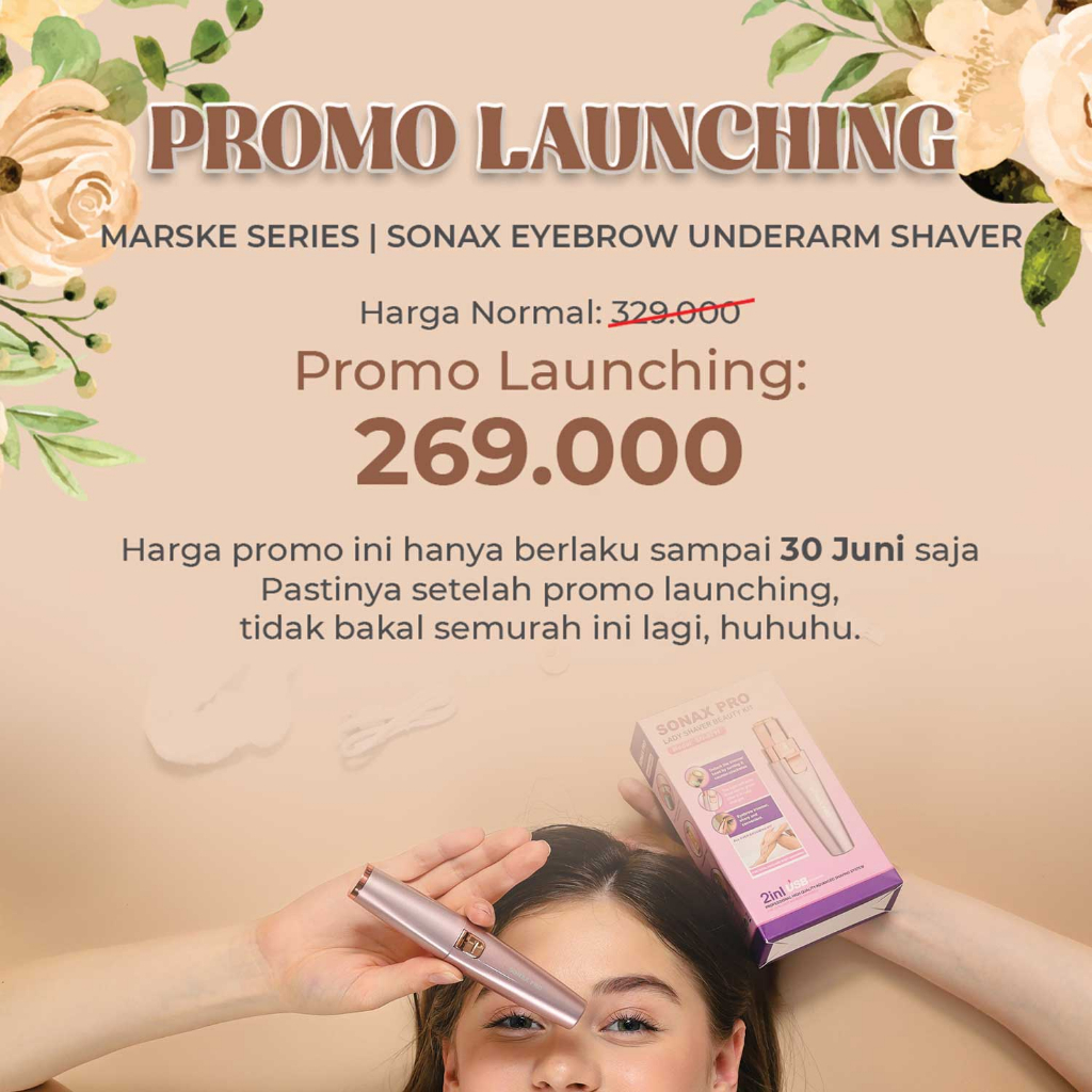 MARSKE - SONAX EYEBROW UNDERARM SHAVER | ALAT CUKUR ELEKTRIK ALIS, WAJAH, KETIAK