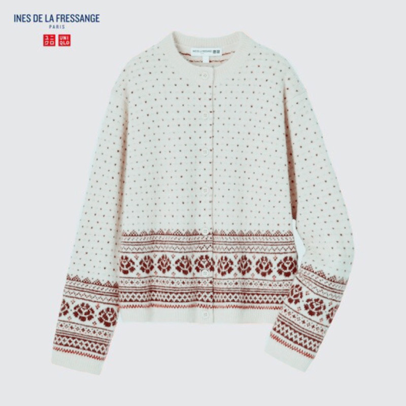 Cardigan Uniqlo Jacquard Ines De La Fressange