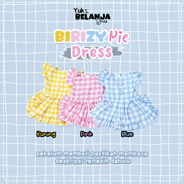 Baju Kucing Bahan Katun BirizyPie Dress Series / Baju Kucing anjing kelinci / Size XS-XL / Yuk Belanja Gaes!