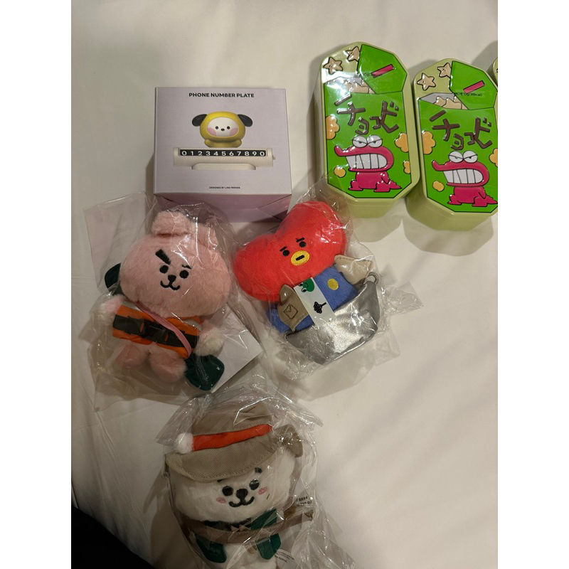 READY INA- BTS BT21 DOLL PLUSH OFFICIAL BT21 RJ TATA COOKIE CHOCOBI HAECHAN TINCASE PLUSH BT21 BONEK