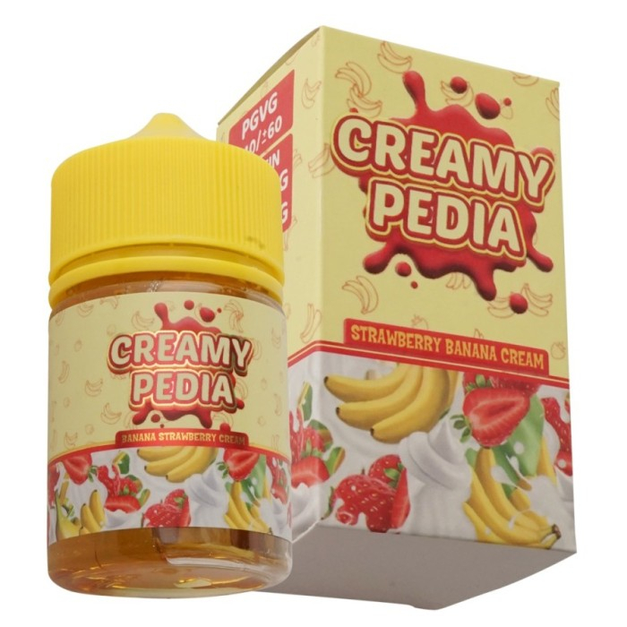 LIQUID CREAMY PEDIA 60ML STRAWBERRY BANANA CREAM CREAMYPEDIA