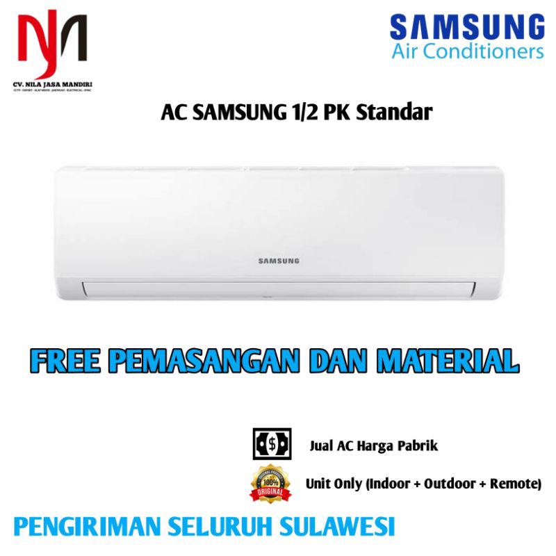 AC Samsung AR05BGHQBSINSE R32 AC Split 1/2 PK Standard + Pasang