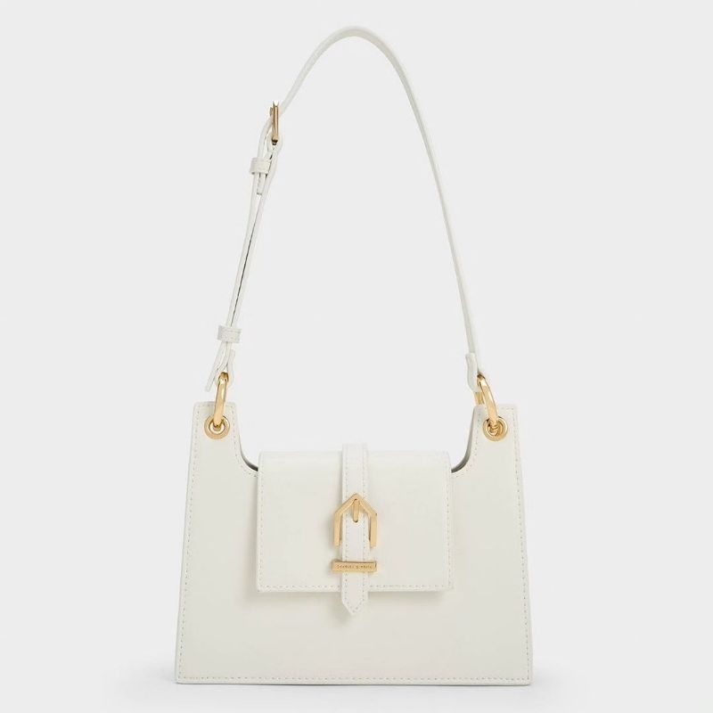 CK Belted Front Flap Shoulder Bag