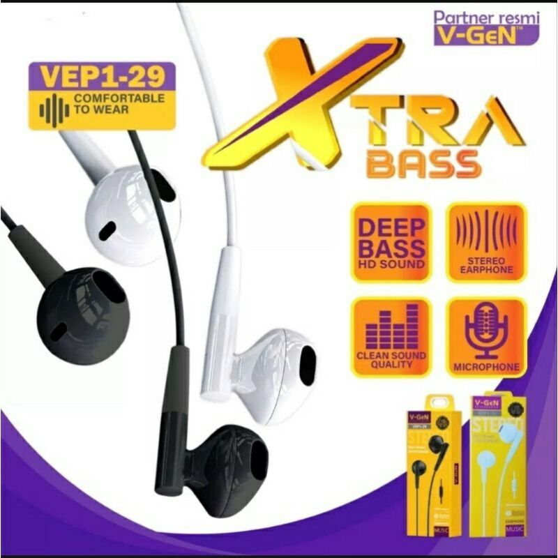 HANDSFREE VGEN VEP1-29 EXTRA BASS BY SMOLL