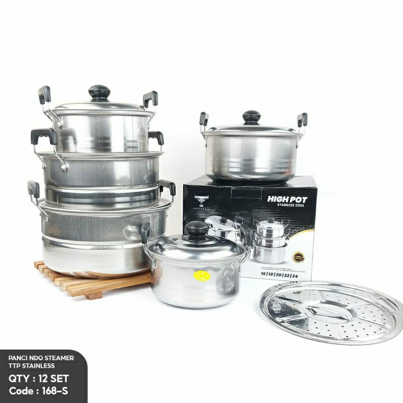 BMW panci set + steamer/panci stainles set