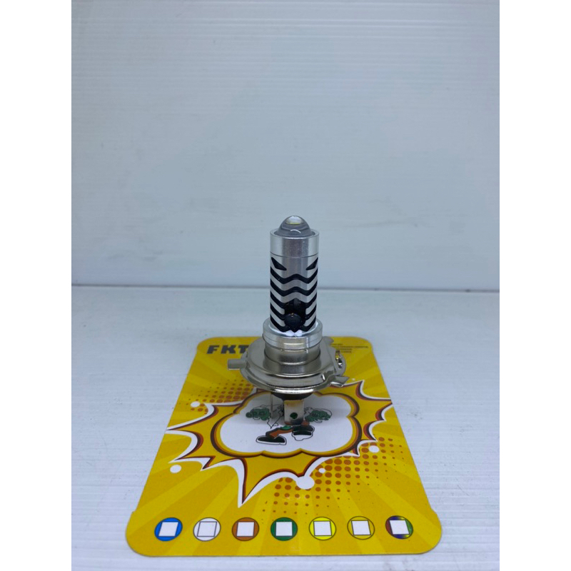 LAMPU DEPAN LED H4 2 WARNA KUNING DAN PUTIH ACDC DAN SENJA BIRU UNIVERSAL VIXION SCOPY KLX DLL