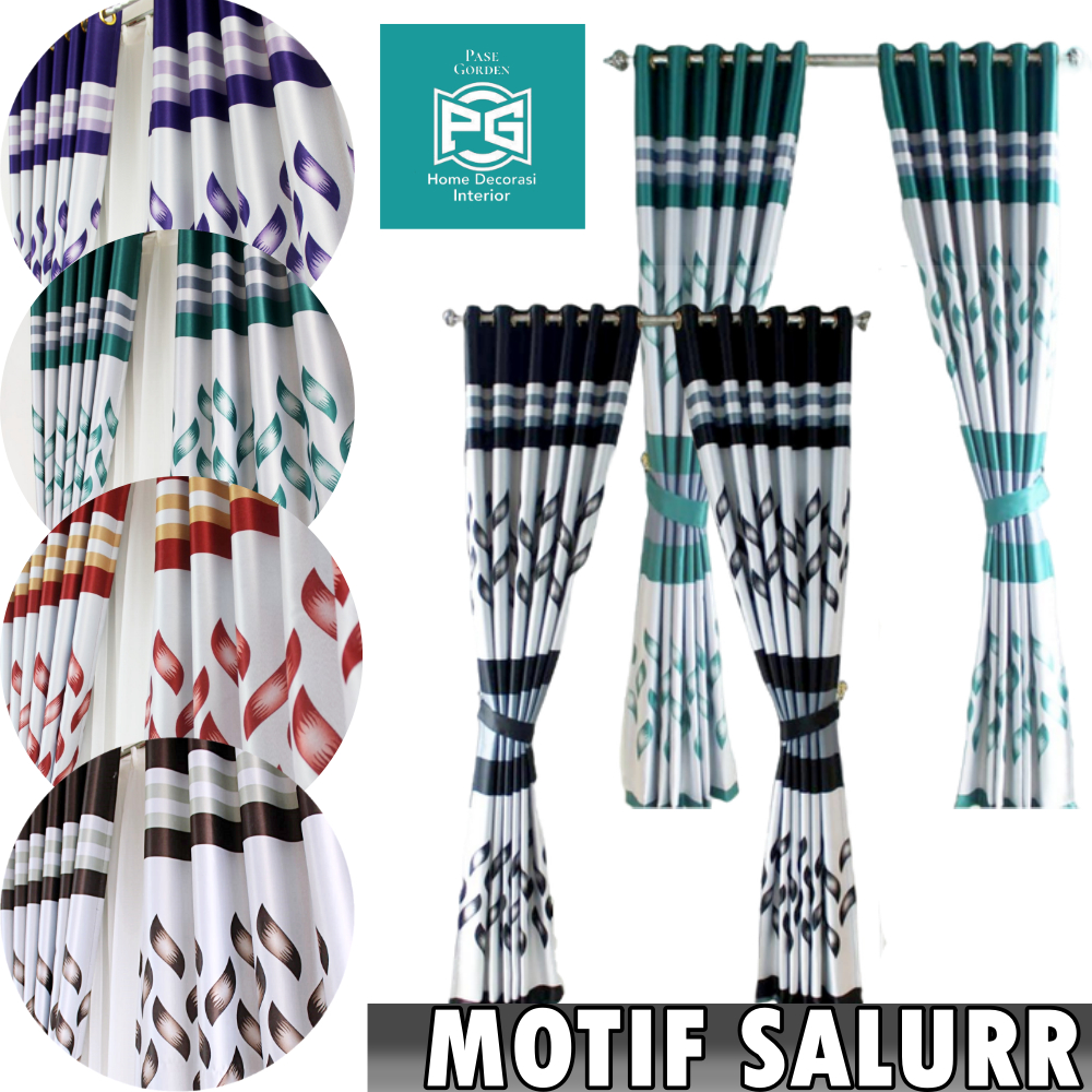 Gorden jendela blackout import motif printing sallur minimalis Desain terbaru 2023