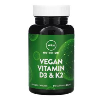 MRM Vegan Vitamin D3 K2 60 VegCaps Vit D3 K2 Vegan ORI USA