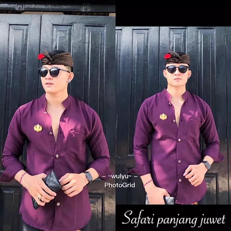 Baju Semi Safari Pria Lengan Panjang