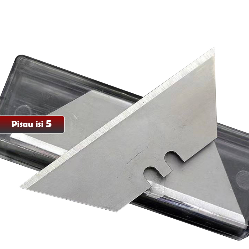 Pisau Cutter Lipat terbaru termurah, Foldable Cutter Knife refil isi 5 pcs -yoyosoo