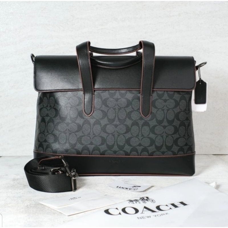 Coach Hamilton Portfolio Brief In Signature Canvas - ORIGINAL 100%