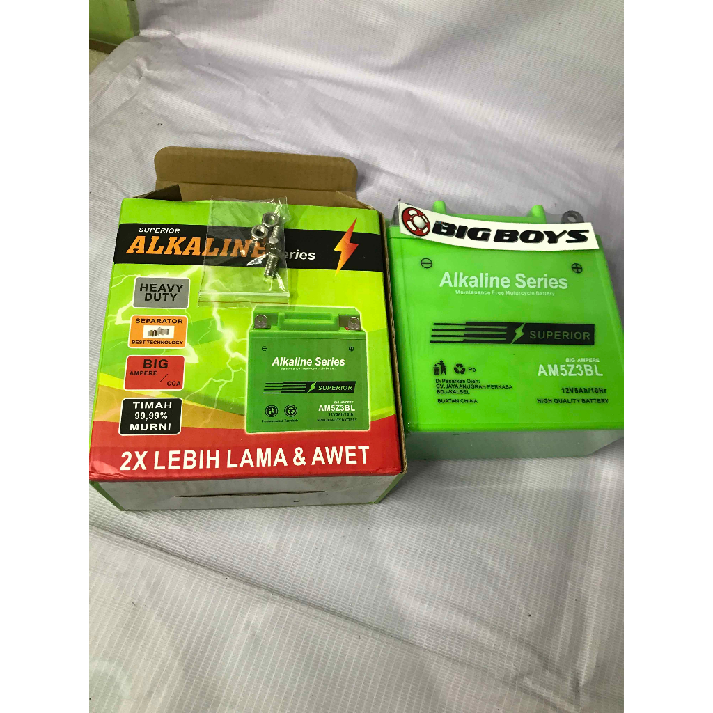 AKI ACCU BATERAI SUPRA GRAND FULL KERING ALKALINE AM5Z3BL 12VOLT