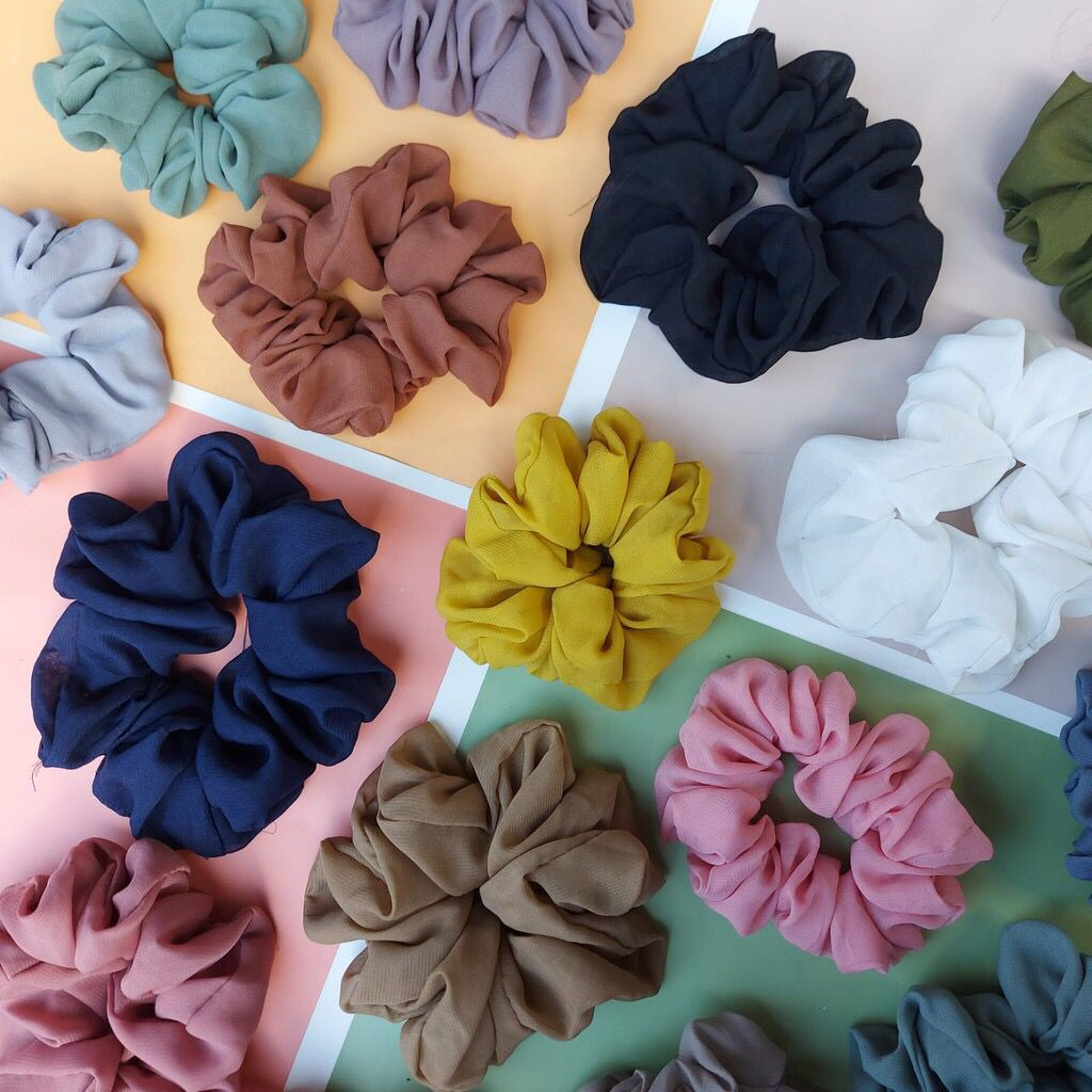 Ikat Rambut / Scrunchie / Cepol Hijab Scrunchie - Random / Bahan lembut