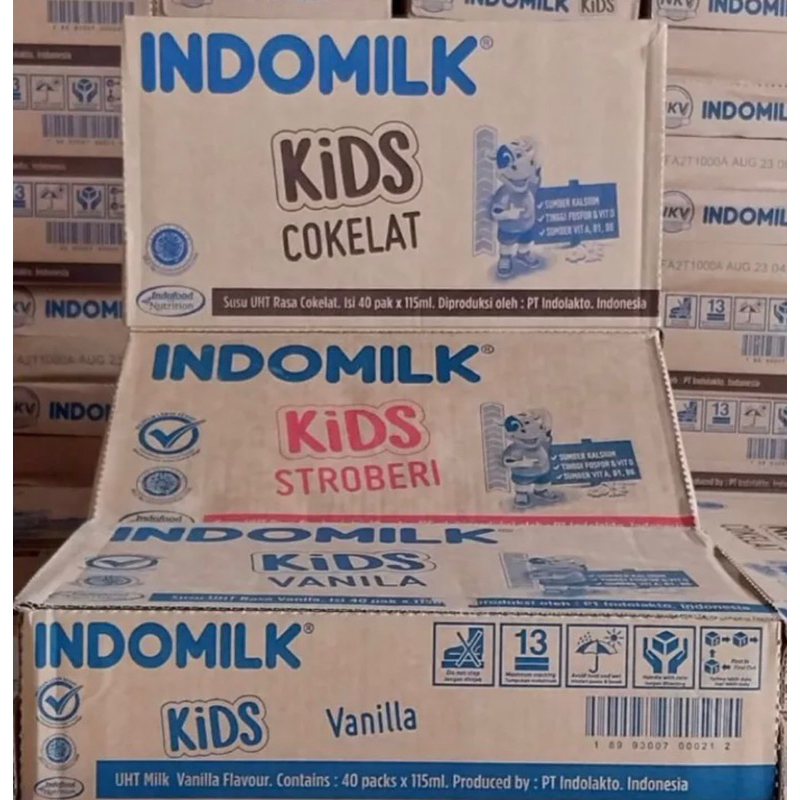 

susu uht indomilk kids 110ml isi 40 pcs