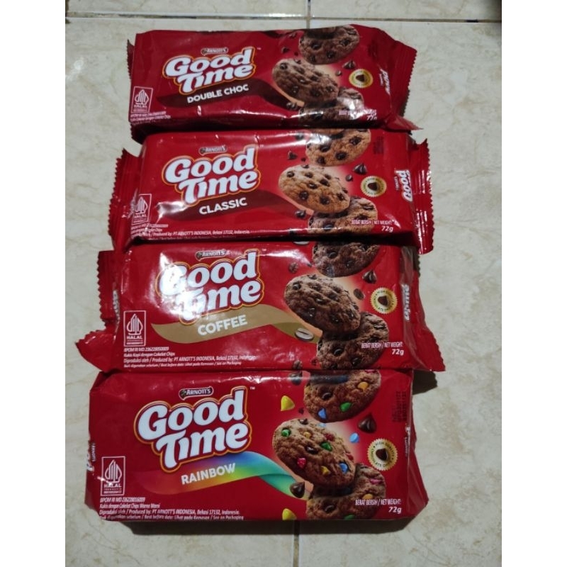 

Good Time Cookies Choco Chips All Variant 80 gr - Goodtime Arnotts