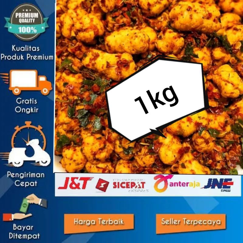 

Pilus cikur pedas daun jeruk Tiktak pedas rasa daun jeruk 1kg cemilan pedas daun jeruk