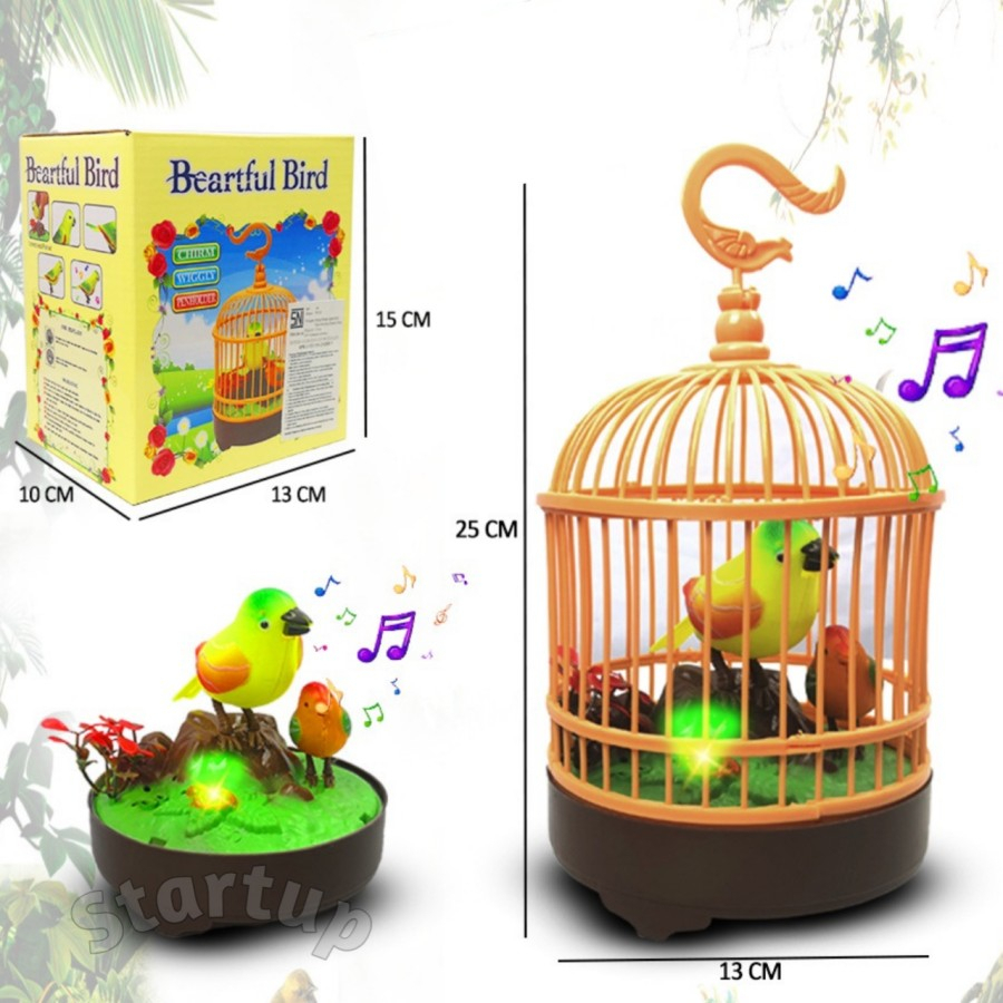 BRO1260 - mainan anak burung dalam sangkar Beartful Bird Music Happy Birds