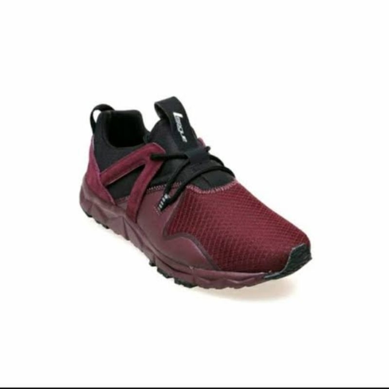 Sepatu League Cowo Maroon Poste M Running Shoes Pria Original