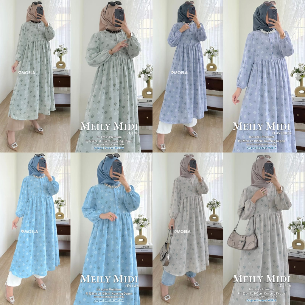 MIDI DRESS MEILY LD 105 BY MOELA BERLABEL MIDI CRINKLE