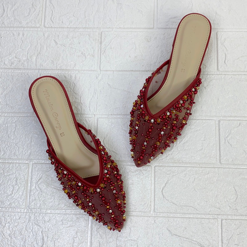 KEYLA MAROON WEDDING SHOES