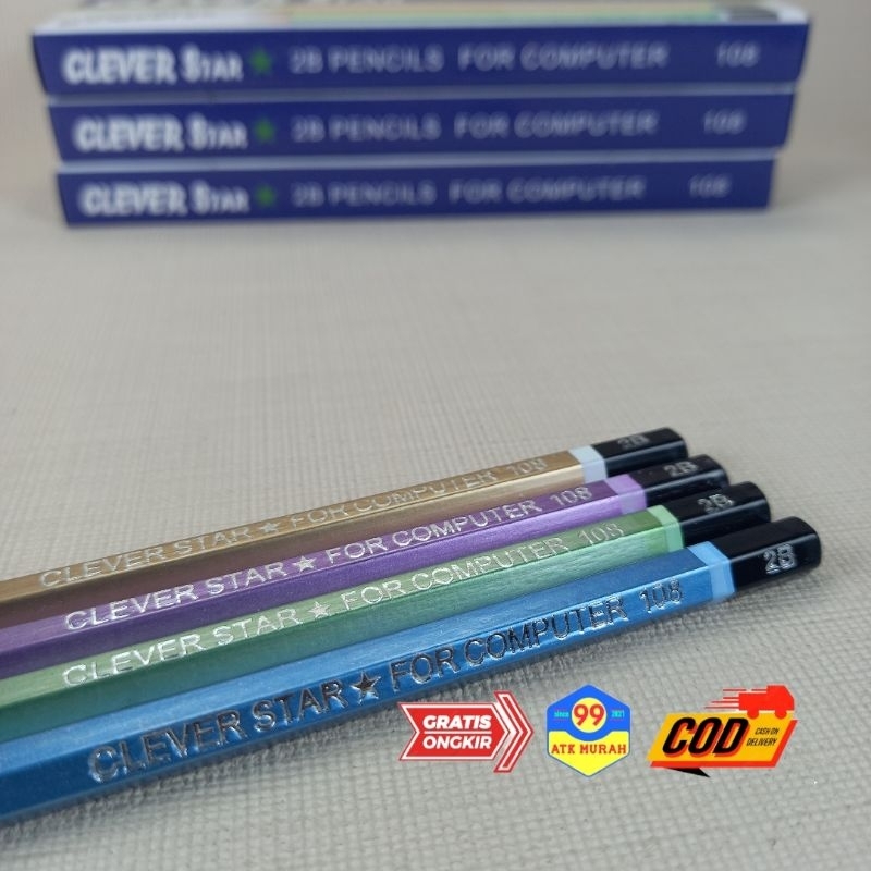 Pensil 2b CLEVER STAR/alat tulis/pensil/perlengkapan sekolah/pencils/atk